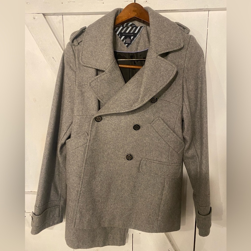 Women’s Casual Connoisseur x Suit Tommy Hilfinger Wool Gray Coat